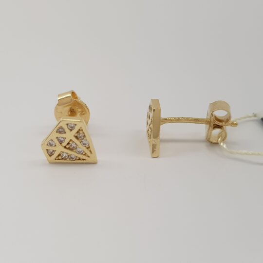 Kolczyki w kształcie diamentów z cyrkoniami
